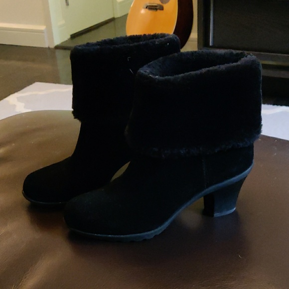 Anne Klein Sport Shoes - Black suede booties with faux fur tops Anne Klein Sport Shoes - Black suede booties with faux fur tops